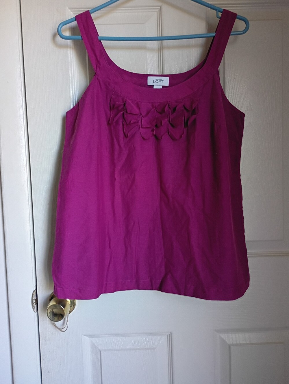 purple sleeveless top from LOFT